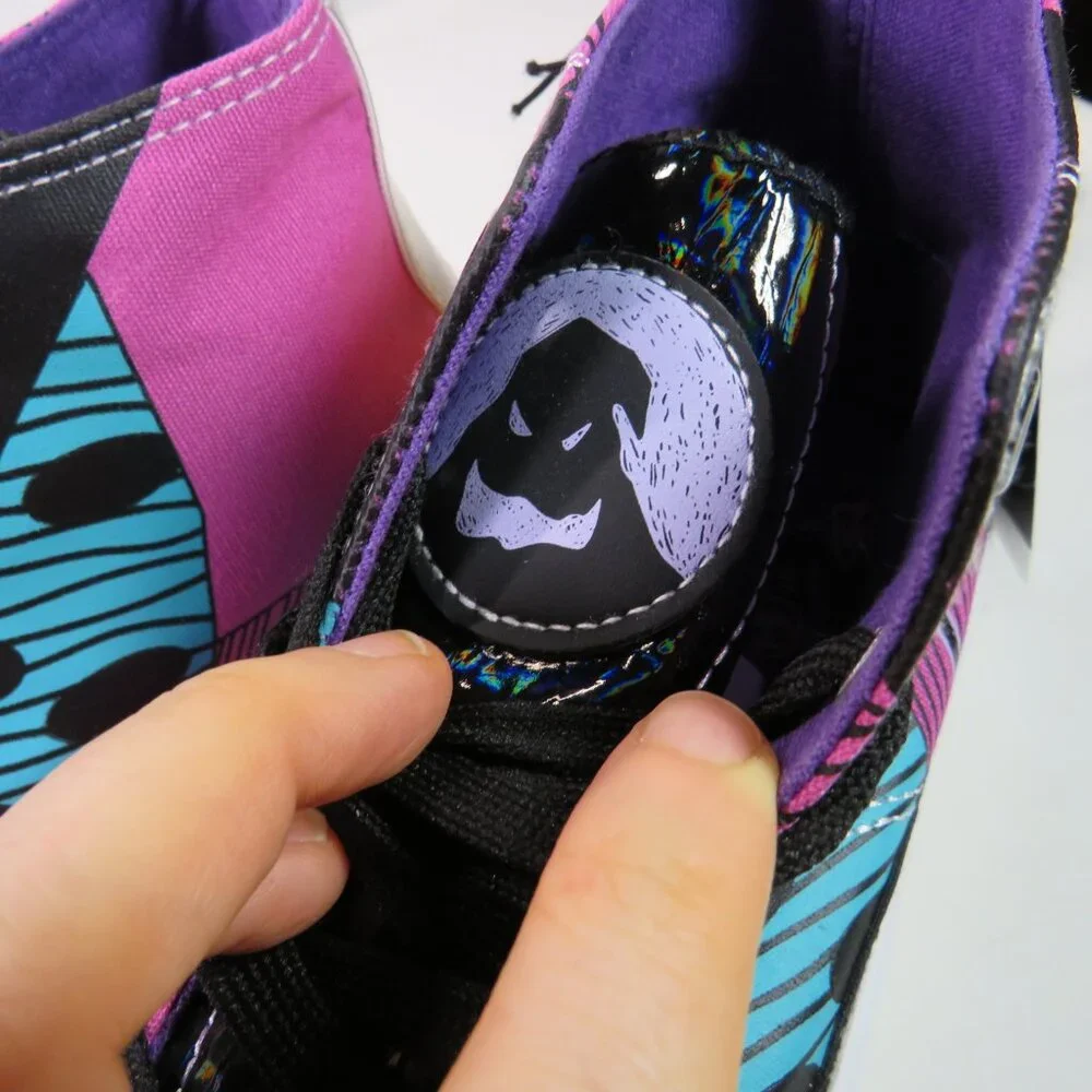 Nightmare Before Christmas sneakers shoes high tops w holographic Size 11 NEW